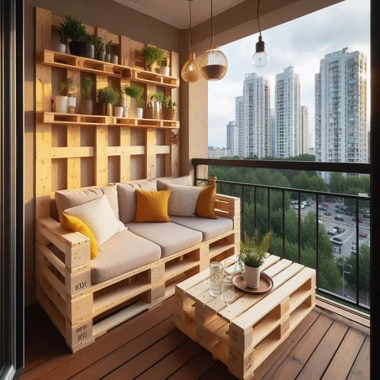 Dicas de Decoração: Sofá de Paletes Ideal para Varandas Pequenas